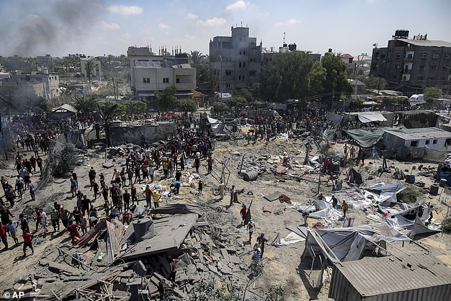 Health officials in Gaza said the the strike killed at least 90 people, including children