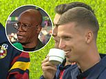Ian Wright convinced Spain star Dani Olmo 'is taking the micky out of us' after the midfielder appeared to pretend to drink a cup of tea minutes before Euro 2024 final against England