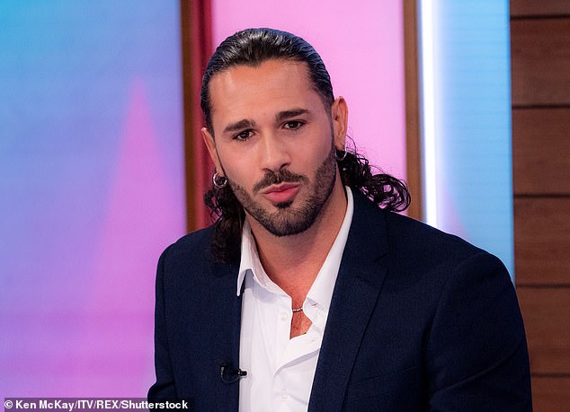 The professional dancer (pictured) has been accused of 'hitting and kicking' the Love Island star during her time on the show last year despite him calling her the 'perfect sudent' in a resurfaced interview