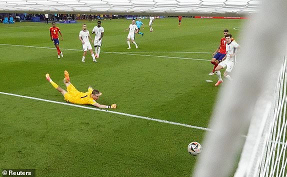 Soccer Football - Euro 2024 - Final - Spain v England - Berlin Olympiastadion, Berlin, Germany - July 14, 2024 England's Jordan Pickford in action REUTERS/Wolfgang Rattay