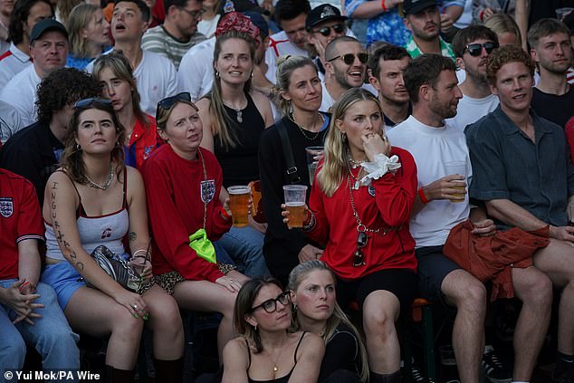 But after the first goal was scored against the Three Lions, mood among fans soon changed from jubilation to anxiety