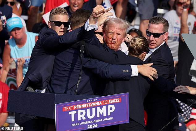 President Donald Trump raised his fist in defiance on Saturday evening after bullet grazed his ear. Some Republicans now think he is a shoo-in to win reelection in November