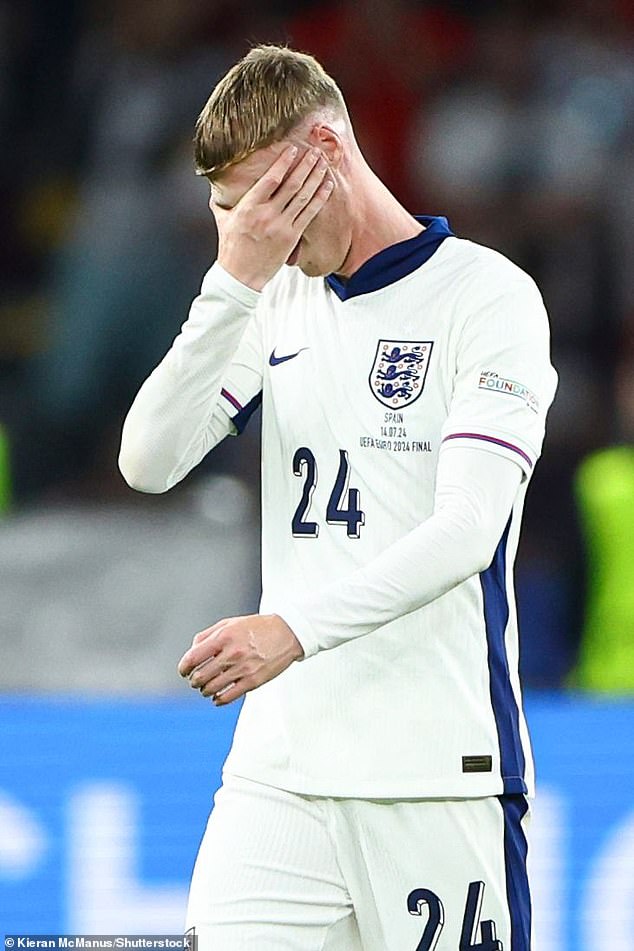 Cole Palmer, who lifted hopes again after securing a 73rd-minute equaliser could not contain his emotions as England were beaten in the final of the Euros again