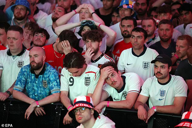 England fans at London's Boxpark were left crushed by the Three Lions' latest loss in a final