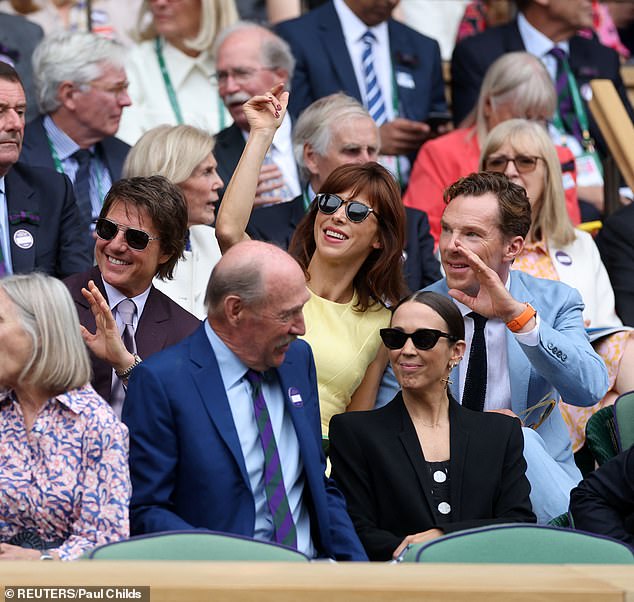 The New York-born Scientologist has never worked with Benedict, but they seemed thick as thieves chatting during the Gentlemen's Singles Final match