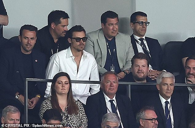 Other big stars who made the trip to Germany to watch the final included close pals Harry Styles and James Corden, who were also spotted in the stands