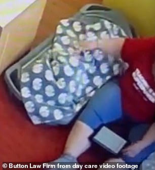 A daycare worker at The Children's Courtyard in Austin, Texas was allegedly caught on camera smothering a two-year-old