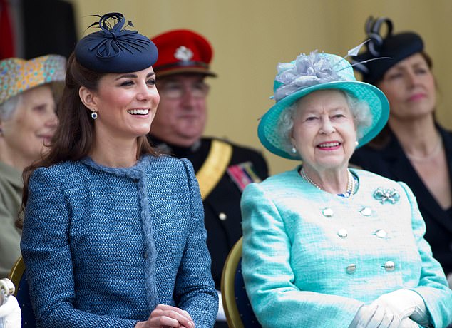 Pictured: The Princess of Wales with the late Queen during the Queen's Diamond Jubilee tour in 2012. The Queen previously served as patron of the AELTC from 1952 until 2016