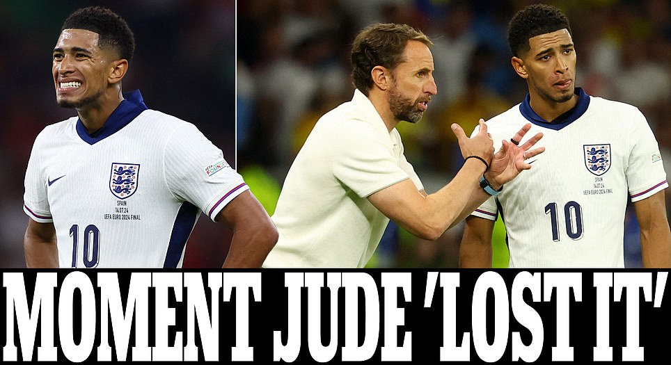 Jude Bellingham 'lost it with Gareth Southgate' during unseen second-half exchange in