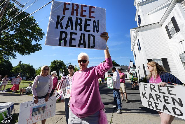 Protestors wearing pink as a show of support for Read lead a judge to issue an order barring any clothing or accessories that could be perceived as encouraging, and banned them from coming within 200 feet of the courthouse