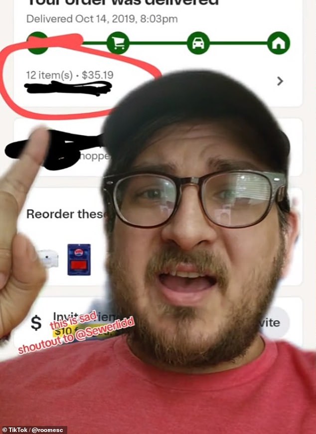 TikTok creator DadHat, who uses the handle @roomesc , decided to revisit the 'first' order he had ever placed on Instacart - a grocery delivery service - from five years ago