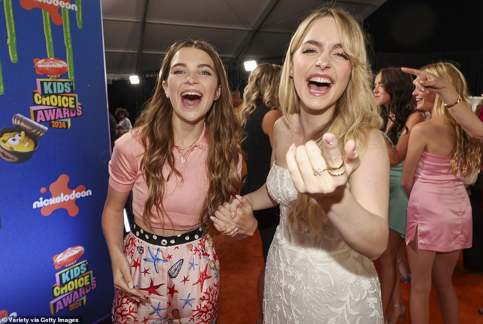 She was also spotted mingling with Mckenna Grace while on the red carpet, and the pair flashed excited grins while taking a snap