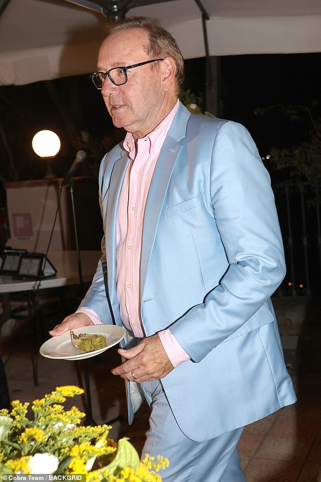 Kevin Spacey was spotted attending the Nation Award of Michael Curatolo gala dinner in Taormina, Italy on Friday