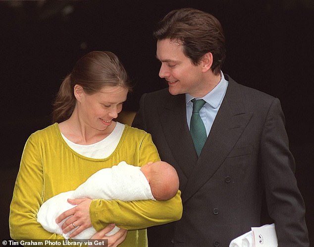 Sam, pictured with his parents, was born at Portland Hospital on July 28, 1996