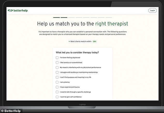 Potential patients undergo a questionnaire to find the best provider for their needs