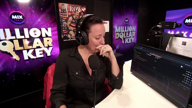 The radio host broke down in tears as she emotionally opened up about 'losing a part' of herself