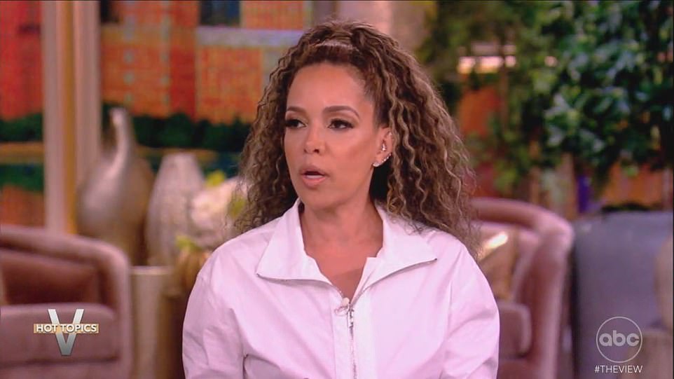 The New York Times article came just three weeks after Clooney hosted a record-breaking $28 million fundraiser for the president on June 16. The View panel have also been huge supporters of Biden, and during the discussion on Monday's show, Sunny Hostin (Pictured) admitted: 'I wasn't comfortable with the notion that people were forcing him out.' She added: 'I wasn't comfortable with the cannibalization that I saw in the Democratic Party, but I am comfortable if he made this decision with his inner circle, with Dr. Jill Biden, with his family, and decided to do it on his own.'