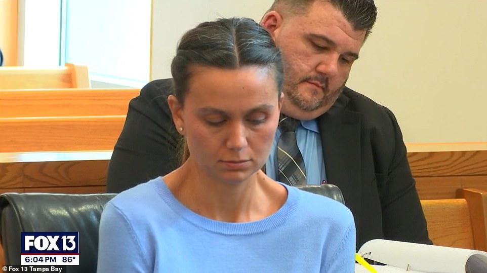 Sant then called 911, telling officers, 'She just came over, her estranged husband attacked her and she said she shot him,' according to an audio recording played in court. In a previously-filed motion obtained by Law & Crime, defense attorneys argued that Doug arrived 'happy, hyper and animated,' but eventually became 'agitated, sullen and intimidating.' After verbally insulting his wife, the defense claims, Doug rammed her with a moving box, leaving abrasions. 'Doug Benefield knew full well on that day that this relationship was over,' Ashley's attorney, Neil Taylor, argued in court.