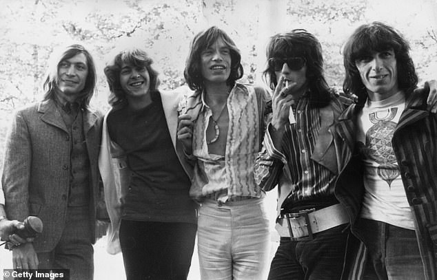 Mick Taylor, former lead guitarist of the John Mayall's Bluesbreakers, replaced Brian Jones as the new member of the Rolling Stones. Pictured: The Stones in Hyde Park, London (from left to right: Charlie Watts, Mick Taylor, Mick Jagger, Keith Richards and Bill Wyman)