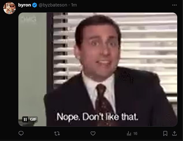 Summing up the sentiment of many, one fan posted a meme of Michael Scott, Steve Carrell's character from The Office shaking his head with the caption: 'nope, don't like that'