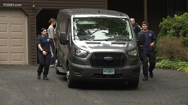 She was found dead at their formerly shared home in Burlington, Connecticut on Wednesday hours before she was due to be sentenced