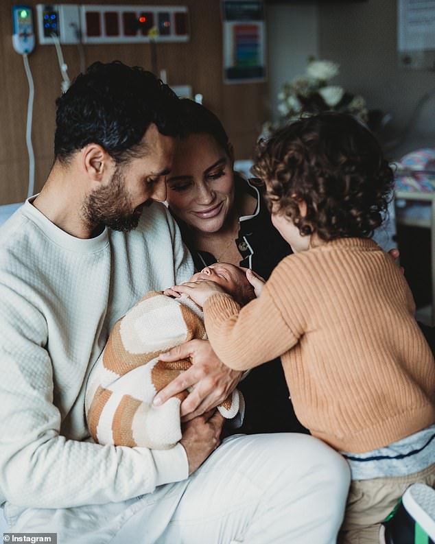 Hairstylist Jules, 42, and cricketer Cam, 40 - who already share a son Ollie, three - revealed that they welcomed a baby boy on Tuesday, July 23, sharing sweet pictures from hospital