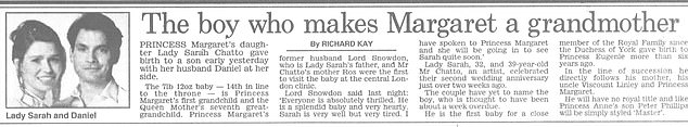 The Daily Mail's coverage of Samuel Chatto's birth