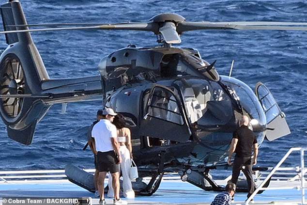 Later in the day, the pair took a helicopter ride