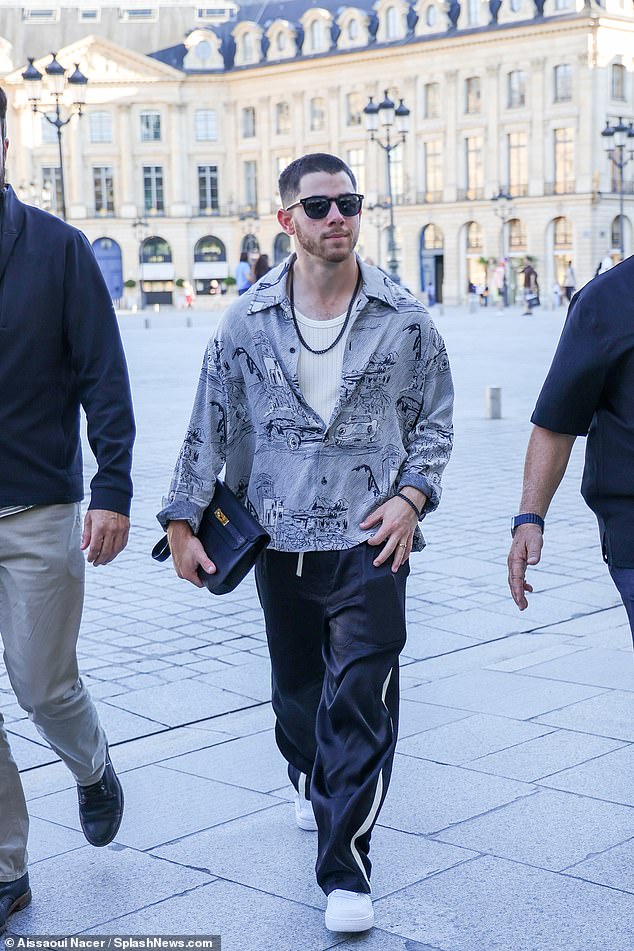 Nick Jonas showed off his sense of fashion as he was seen out and about in Paris amid the Olympic Games 2024 on Sunday