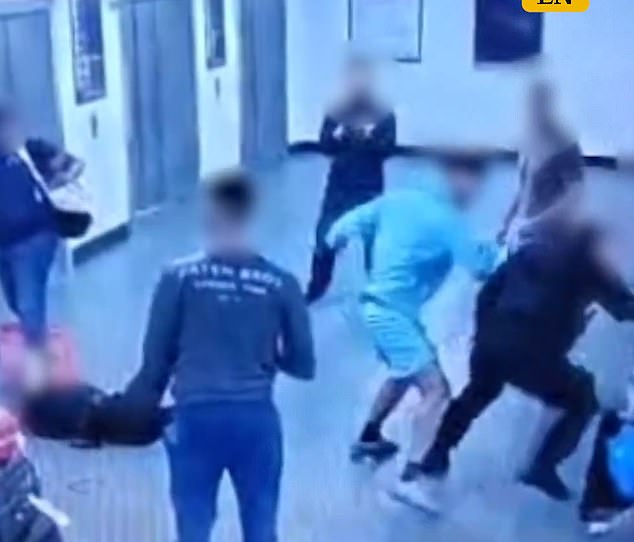 The new footage shows Fahir seemingly hitting a female police officer with a punch to her head