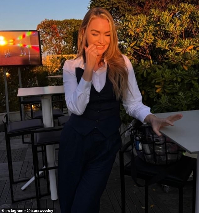 The ITV Sports host, opted for a natural look as she smiled and laughed during golden hour on a Parisian rooftop after a day of hosting sports coverage from the heart of Paris