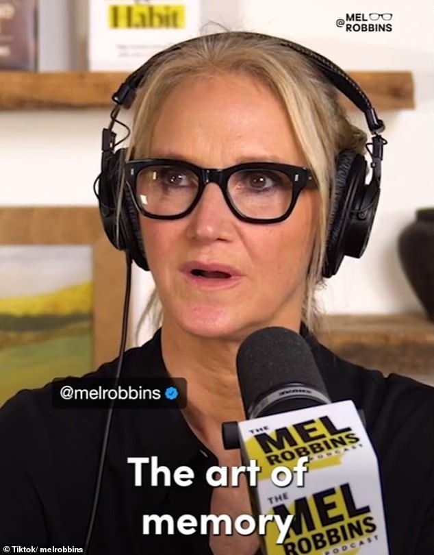 Podcaster Mel Robbins (pictured) sat down with memory expert Jim Kwik and discussed ways to remember someone's name