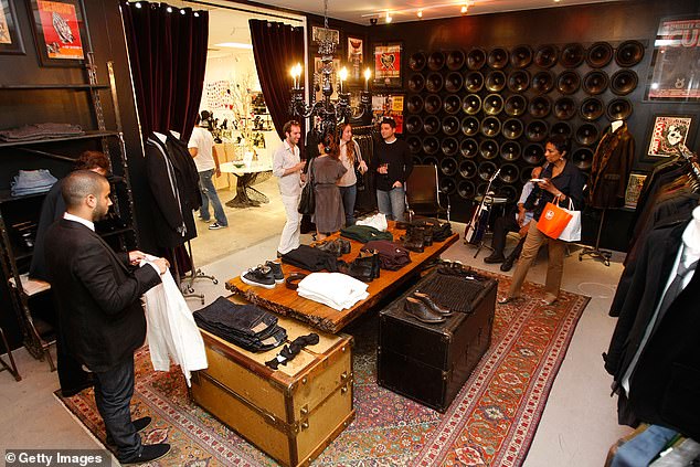 Founded in 1961, the store became a fixture of the Los Angeles fashion scene (Pictured: Inside a Santa Monica location in 2008)