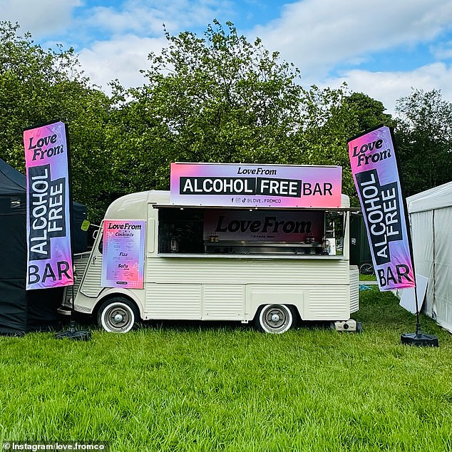 Owners of an alcohol-free bar which has had to close after just eights have been slammed for the 'bonkers idea'. Pictured: A pop up of the Love Free bar