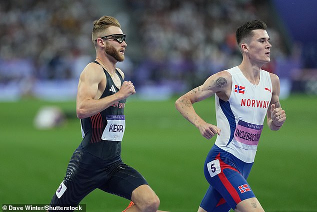 Jakob Ingebrigsten (right) and Josh Kerr are safely into the final of the 1500m