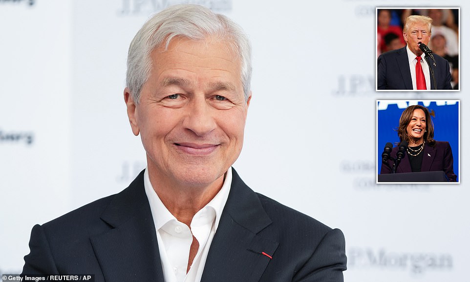 JP Morgan Chase boss Jamie Dimon has some advice for the next U.S. president as the country navigates through a 'perilous time.' In an op-ed for The Washington Post, Dimon outlined his vision of how the next POTUS can bring the nation together after a polarizing election and 'restore faith in America.'