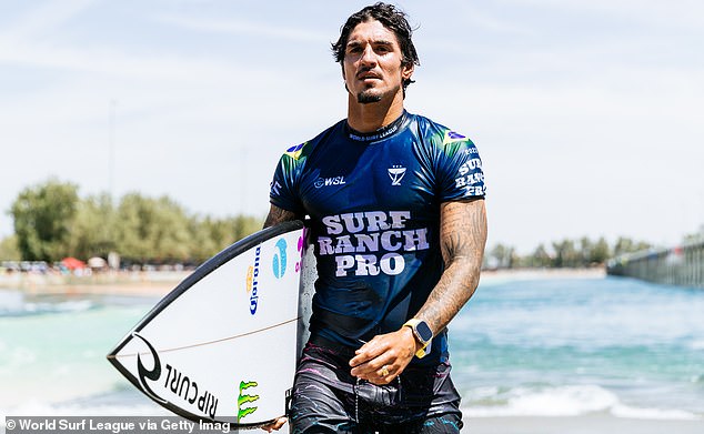 Brazilian surfer Gabriel Medina, 30, claimed a bronze medal