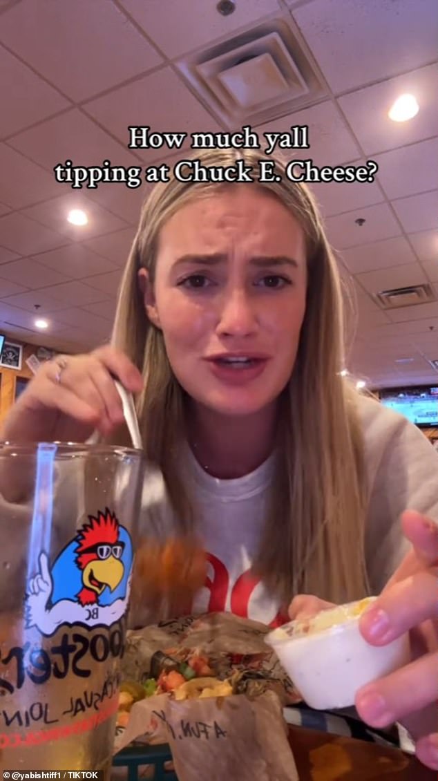 Tiffany Rab left the internet divided after she asked TikTok users whether she properly tipped a Chuck E. Cheese employee