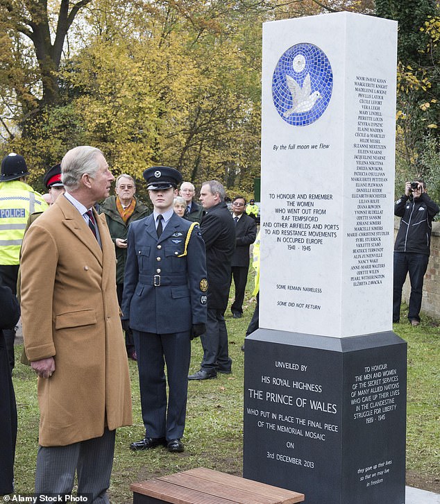 King Charles, then the Prince of Wales, visits a memorial to the women who flew out of RAF Tempsford to help Second World War resistance movements in occupied Europe