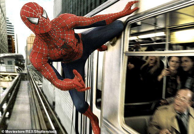 The 2004 film Spider-Man 2 (pictured), starring Tobey Maguire, has had its rating increased from PG to 12A because of sequences featuring fist fights and a mugging and a reference to a man being stabbed