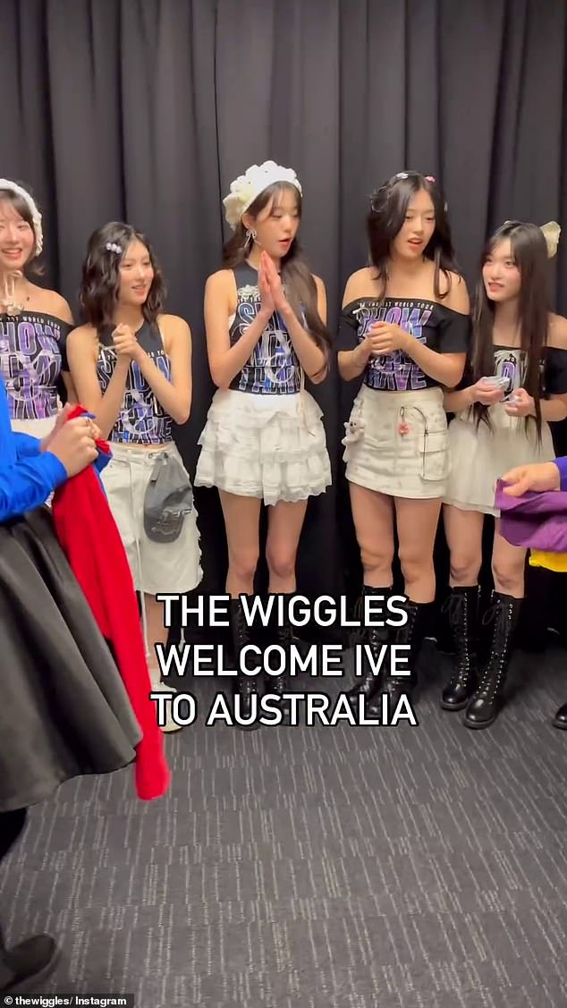 The Wiggles teased a future collaboration with the After Like hitmakers by captioning the clip: 'Our next single is gonna blow minds'