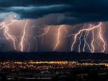 Britain braces for thunderstorms after day of scorching sunshine - as Met Office map reveals areas most at risk of lightning amid fears of power cuts