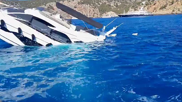 Luckily, before emergency services could get there, a private boat was able to pick up the yacht's five passengers- which included a German couple and their son. Euro Weekly News reports that the passengers were then sent to back to Port Adriano near Magaluf