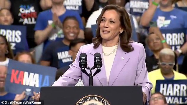 The false accusation comes as Vice President Kamala Harris starts pulling ahead of Trump in the polls