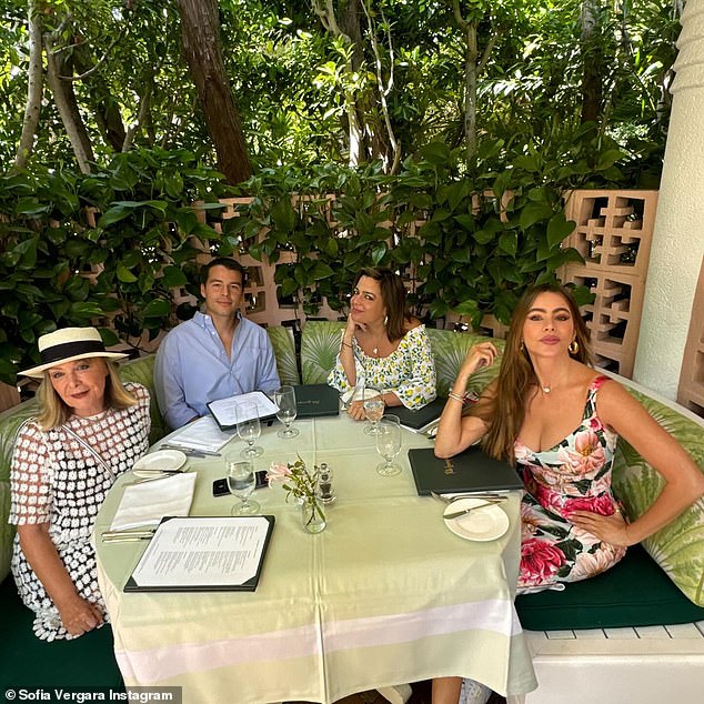 Vergara's only son Manolo Gonzalez Vergara was among the guests she met for lunch