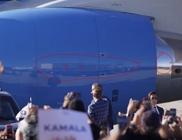 Republicans have cited the 'reflection in the plane' as evidence that the photo was faked