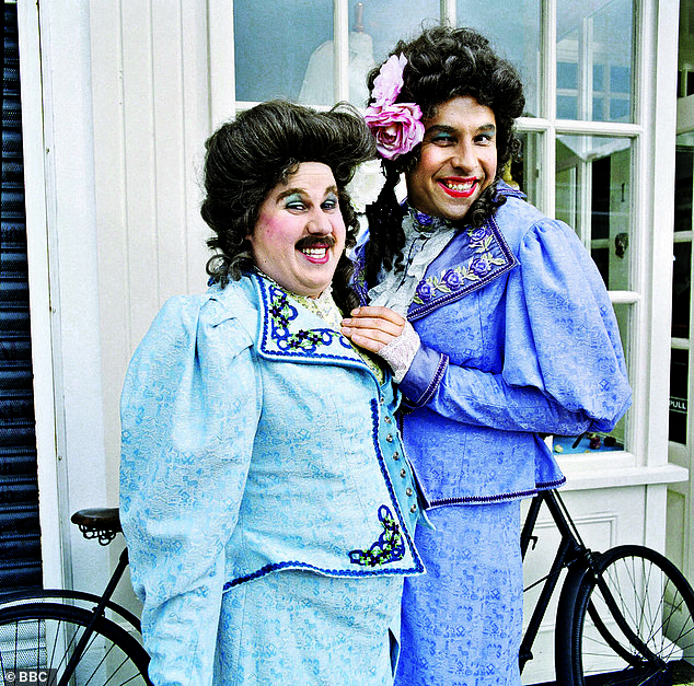 The comedian became a household name with his sketch show Little Britain with long time collaborator Matt Lucas (pictured together in costume in October 2004)