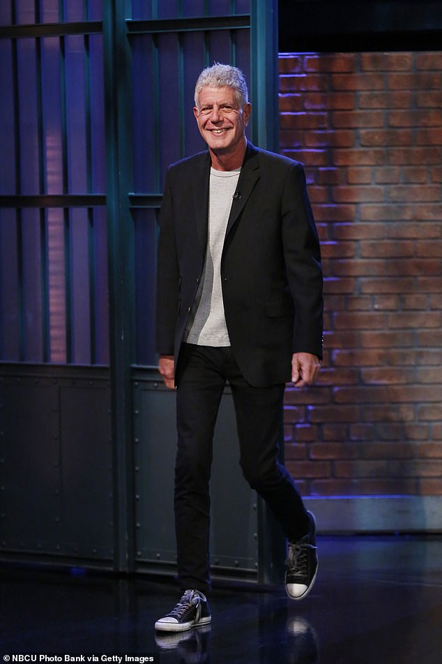 The chef and TV personality was pictured on Late Night with Seth Meyers in 2017