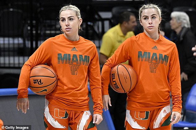 Haley (l) and her twin sister Hanna (r) are set to play in their fifth and last year of college hoops