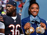 Fans mock Jonathan Owens for saying he couldn't wait to try French fries in France as he tells his Bears team about cheering Simone Biles on at Olympics